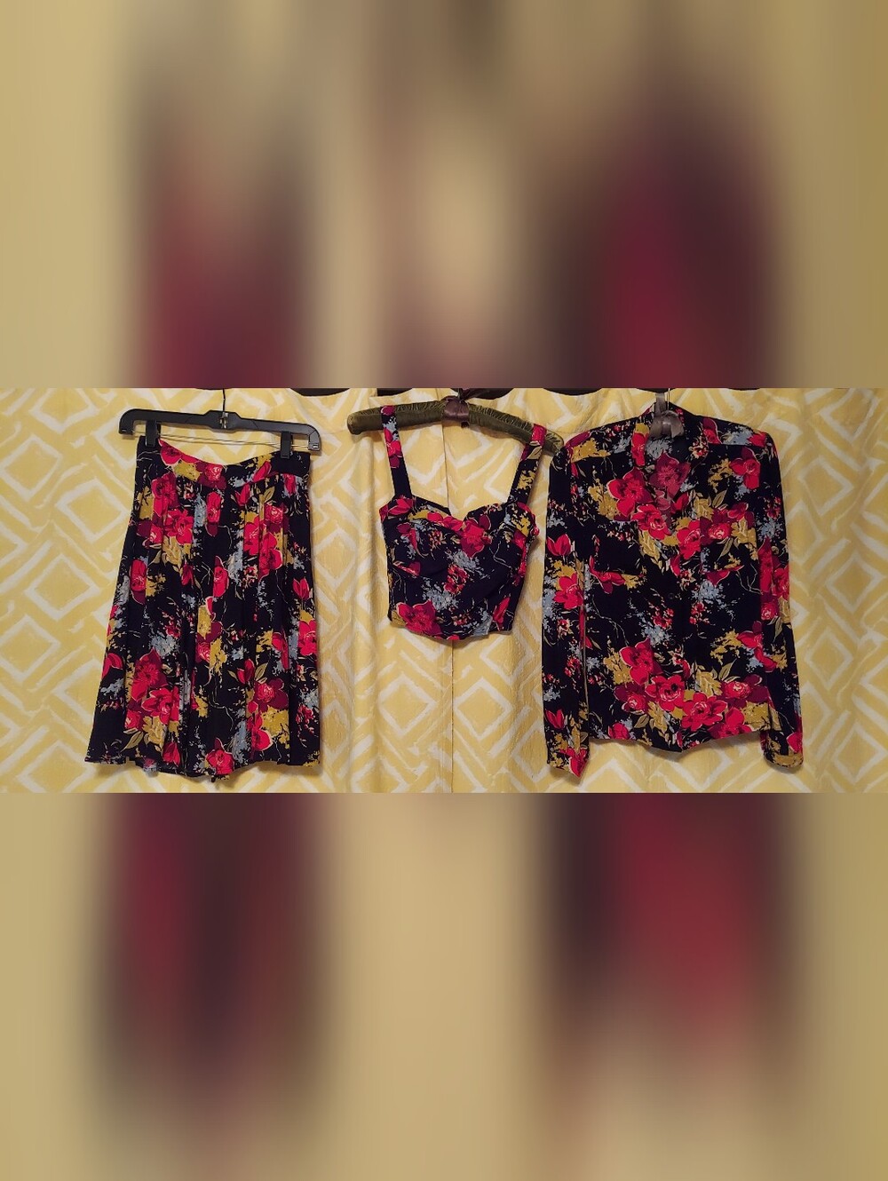 Trashy Diva 3-piece Set, Forget Me Not Floral, xs-2-4: runs large